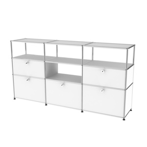 Factory Direct Sales Stainless Steel Haller Cabinet Storage Sideboard for Entryway, Hallway, Closet, Living Room