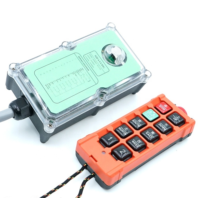 GKJX-8S 8 buttons single speed waterproof crane industrial wireless radio remote control for electric hoist winch