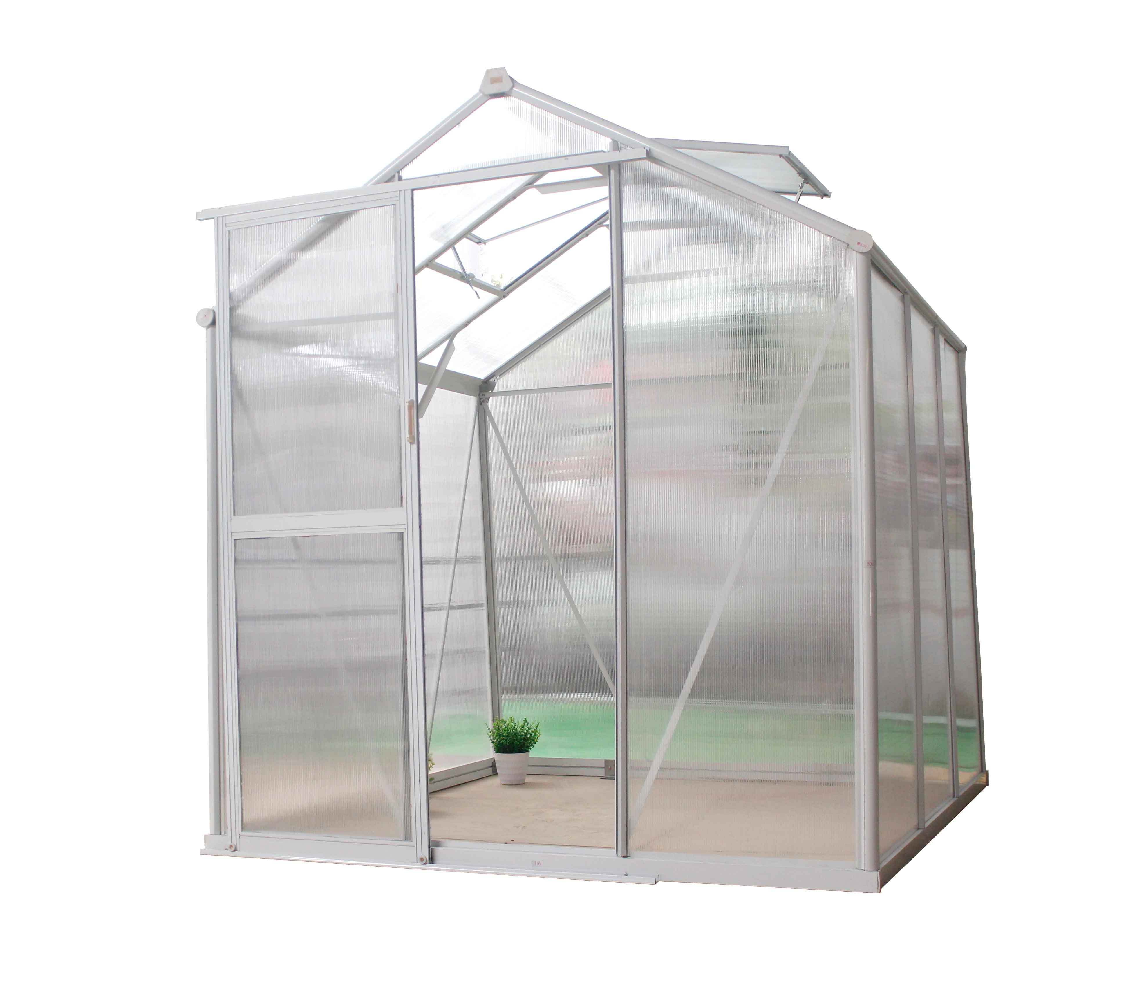 Luxury hobby small polycarbonate plastic greenhouse garden china cheap prefab winter pc sheet green house for sale