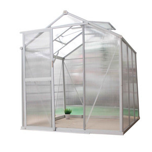 Luxury hobby small polycarbonate plastic greenhouse garden china cheap prefab winter pc sheet green house for sale