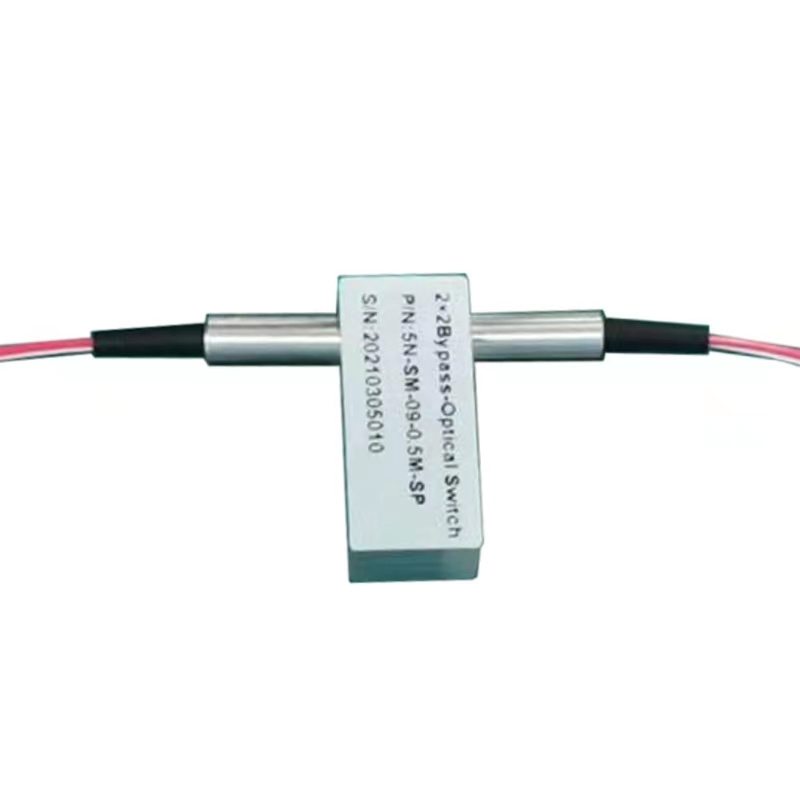 2X2 Bypass Mechanical Optical Switch 2x2 Bypass Opto-Mechanical Bi-directional Fiber Optic Switch connects optical channel