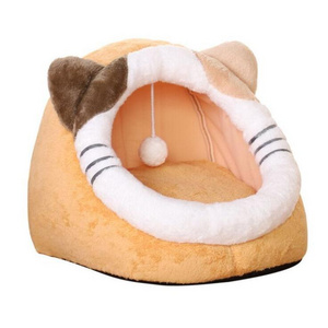 Pet Dog Cat House Bed Round Sleeping Home Bag Soft Plush Warm Cat Goods Suitable for Small Dogs and Cats Basket Accessories