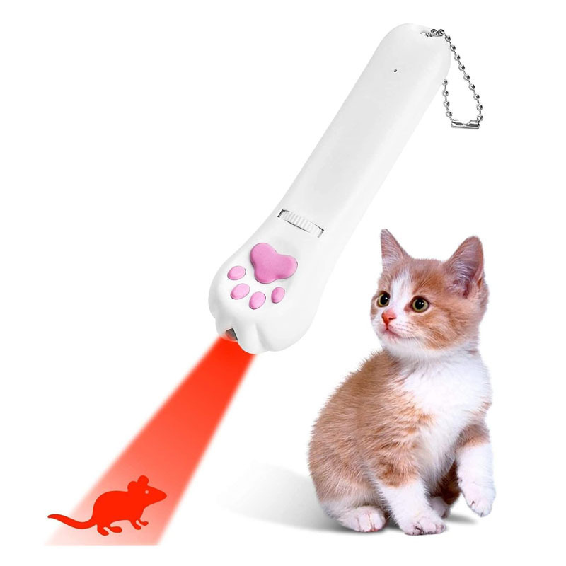 Laser Pointer Interactive Cats Toys for Indoor Laser Multi-Pattern Projection Multifunction Cat Toys