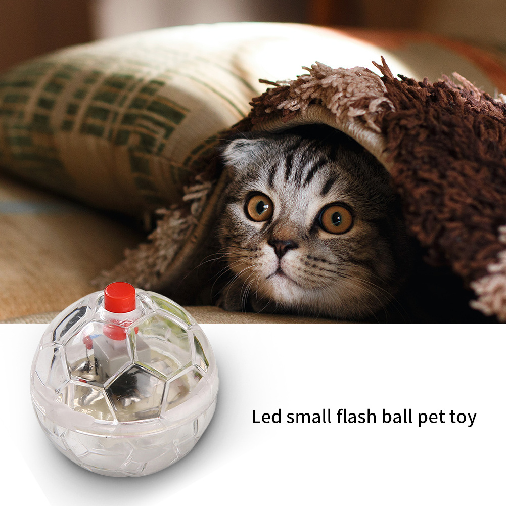 3pcs Led Small Flash Ball Pet Toy Paranormal Equipment Cat Gift Motion Light Up Pet Cat Accessories