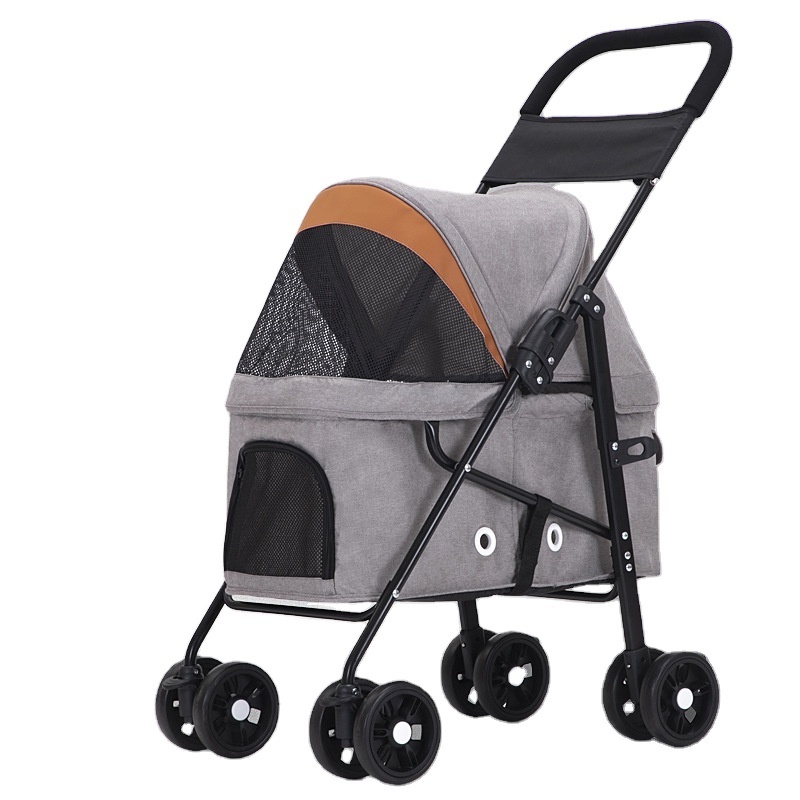 Pet Stroller For Dogs Cats Animal Trolley Travel Cart Transport Carrier Bag Foldable Walking Ride Wheels Wheelbarrow Dog Buggy