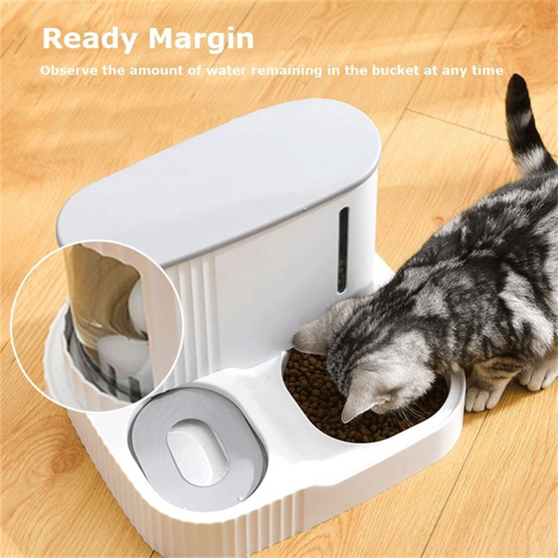 Pet Cat food bowl 3LDog Automatic Feeder with Dry Food Storage Cat Drinking Water bowl High Quality Safety Material pet supplies