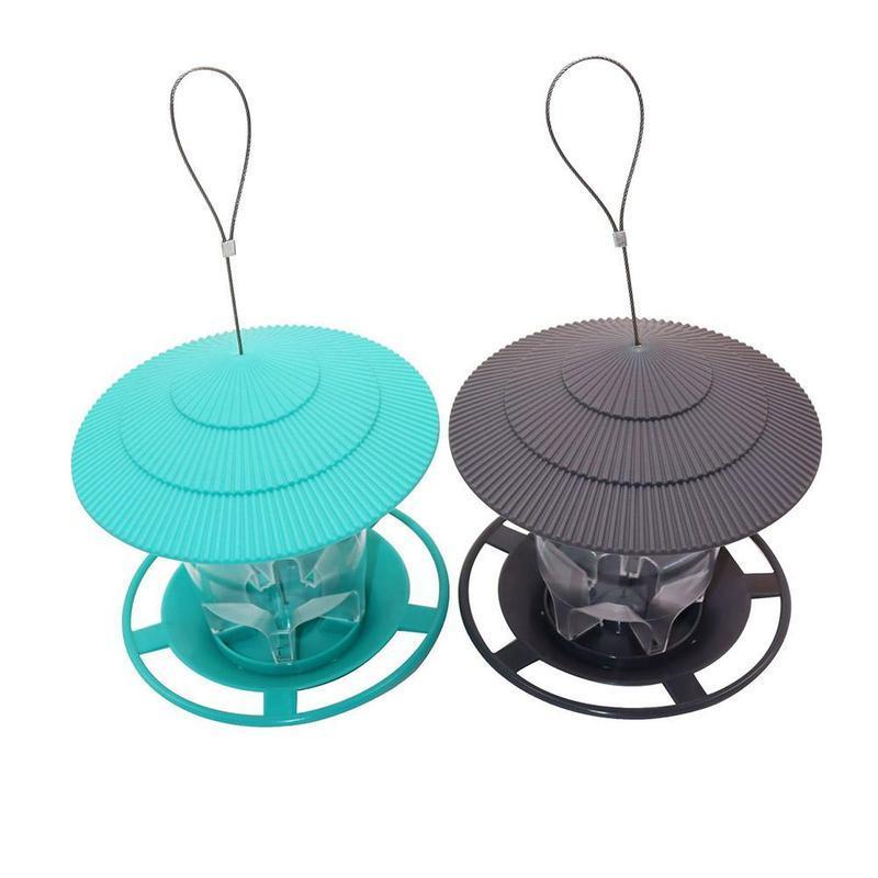 New Waterproof Gazebo Hanging Wild Bird Feeder Outdoor Container With Rope Feeding House Type Bird Feeder Garden Decoration