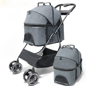 Pet Cat Stroller Dog Carrier Bag Folding Newborn Baby Dog Pull Cart Four-wheel Shock Dog Transporter Pet Travel