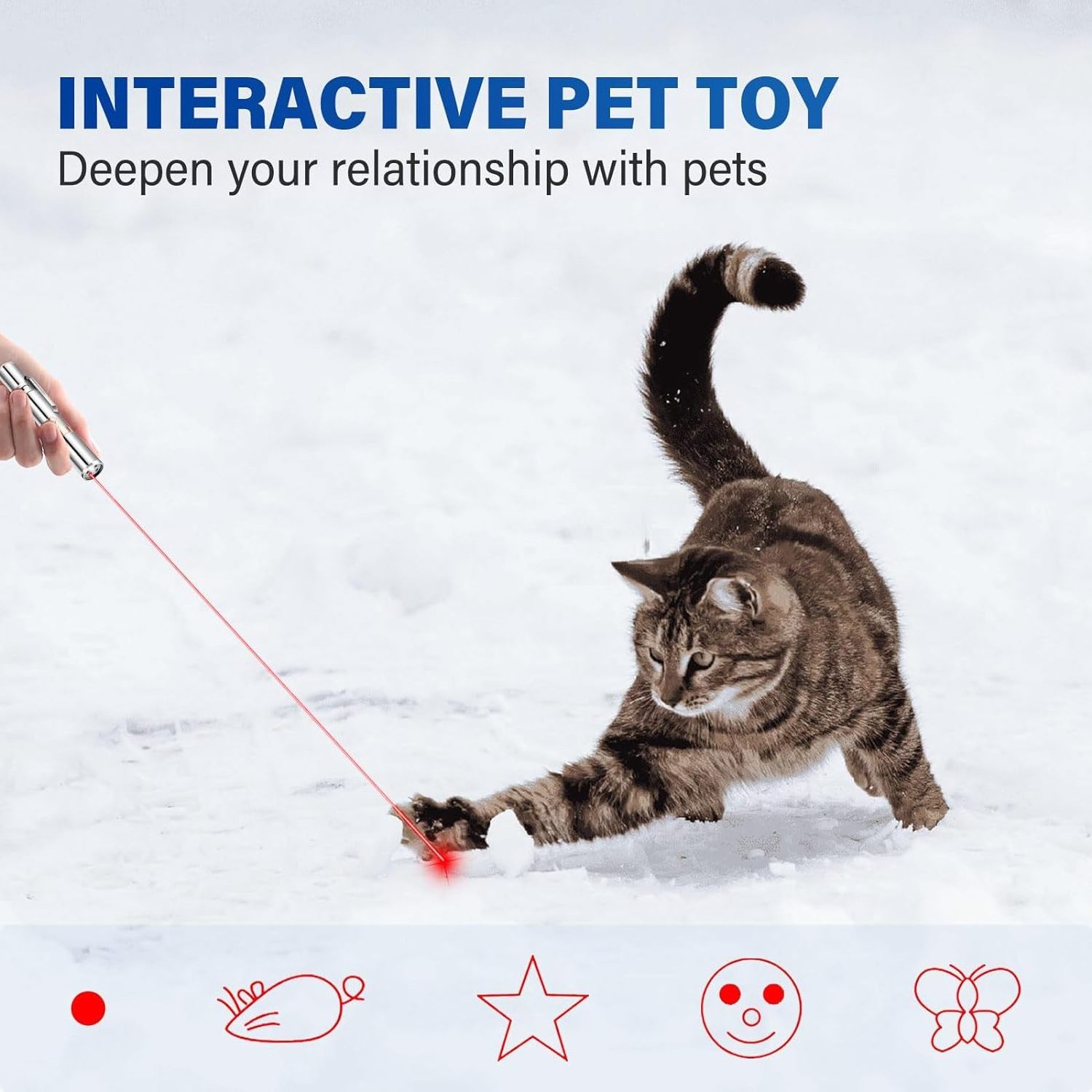 Personalized Red Light Pointer Laser Cat Toy Stick Playing Training Chaser Interactive Laser Cat Toy Electric