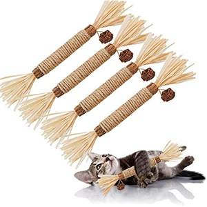 Cat Toys Silvervine Chew Stick Kitten Treat Catnip Toy Kitty Natural Stuff with Catnip for Cleaning Teeth Indoor Dental