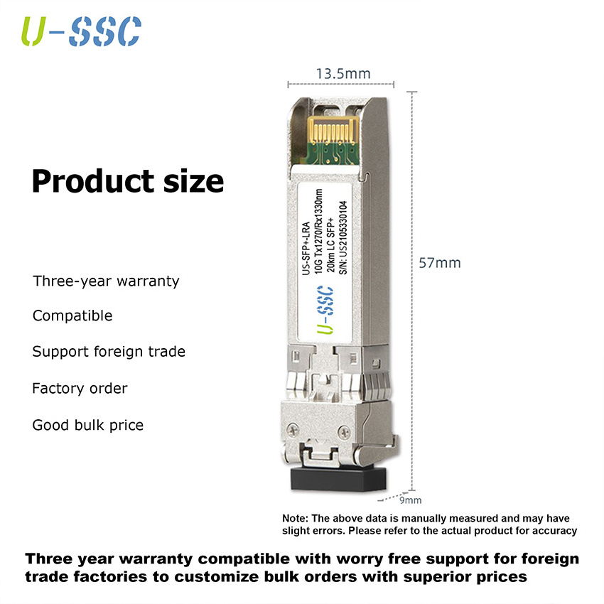 10G BiDi SFP+ 1270nm/1330nm DDM 20KM LC Bidirectional Optical Transceiver SFP Modules