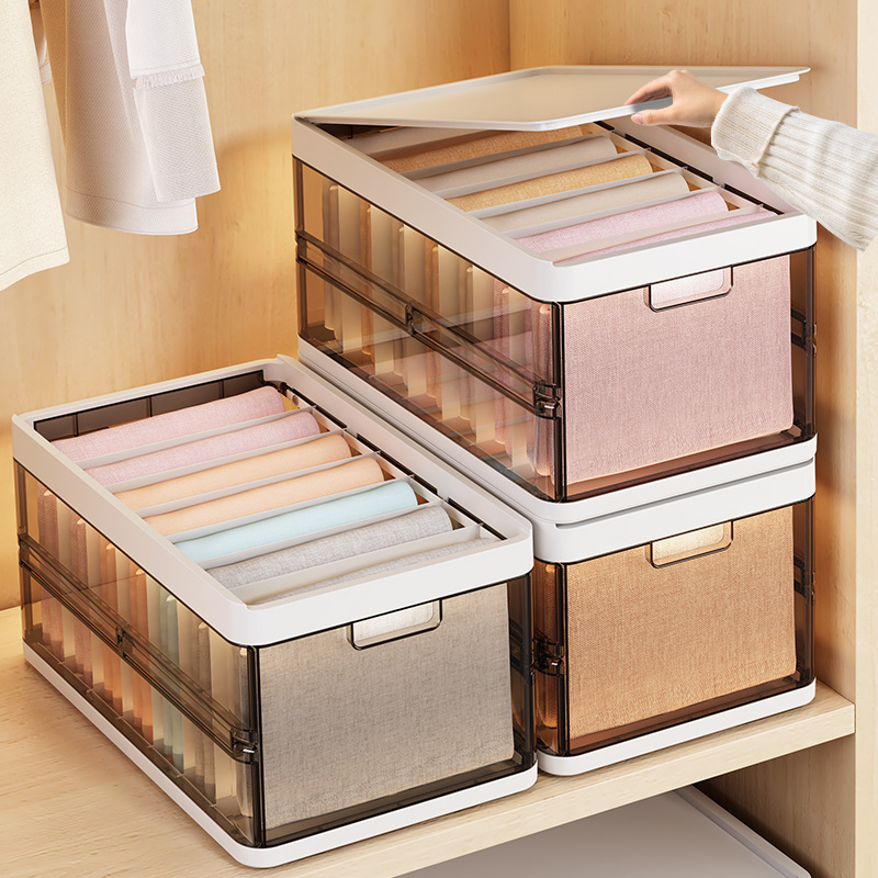 Clothes Underwear Organizer Cabinet Pants Storage Box Compartmentalized Storage Drawer Case Bra Sock Storage Foldable CLASSIC