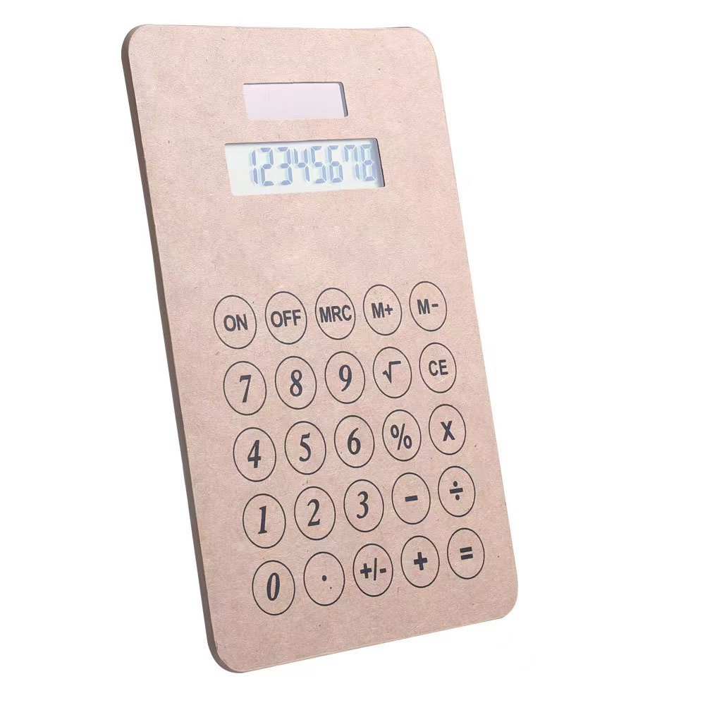 Wholesales Custom Logo Cute Portable Mini Small Learning Battery 8 10 Digits Scientific Notebook Calculator Solar Kraft Paper