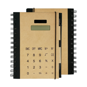 Custom Promotional Memo Pad Notebook A6 Sticky Note Digit Customized Logo Thin Kraft Paper Calculator Solar