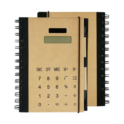 Custom Promotional Memo Pad Notebook A6 Sticky Note Digit Customized Logo Thin Kraft Paper Calculator Solar