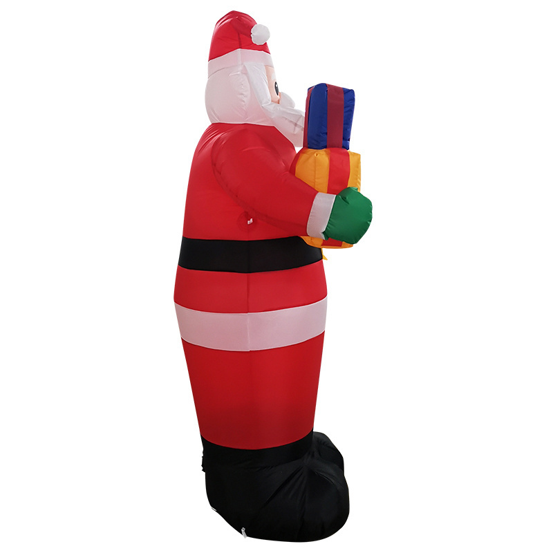 2023 New Year Christmas Decoration 1.8M Santa Claus Carrying A Gifts Christmas Inflatable Christmas Tree