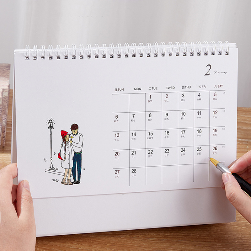 Image Tent Base Blank Stand Planner Printing Daily Sublimation Arab 2022 Flip Table Top Inspirational Ring Circle Desk Calendar