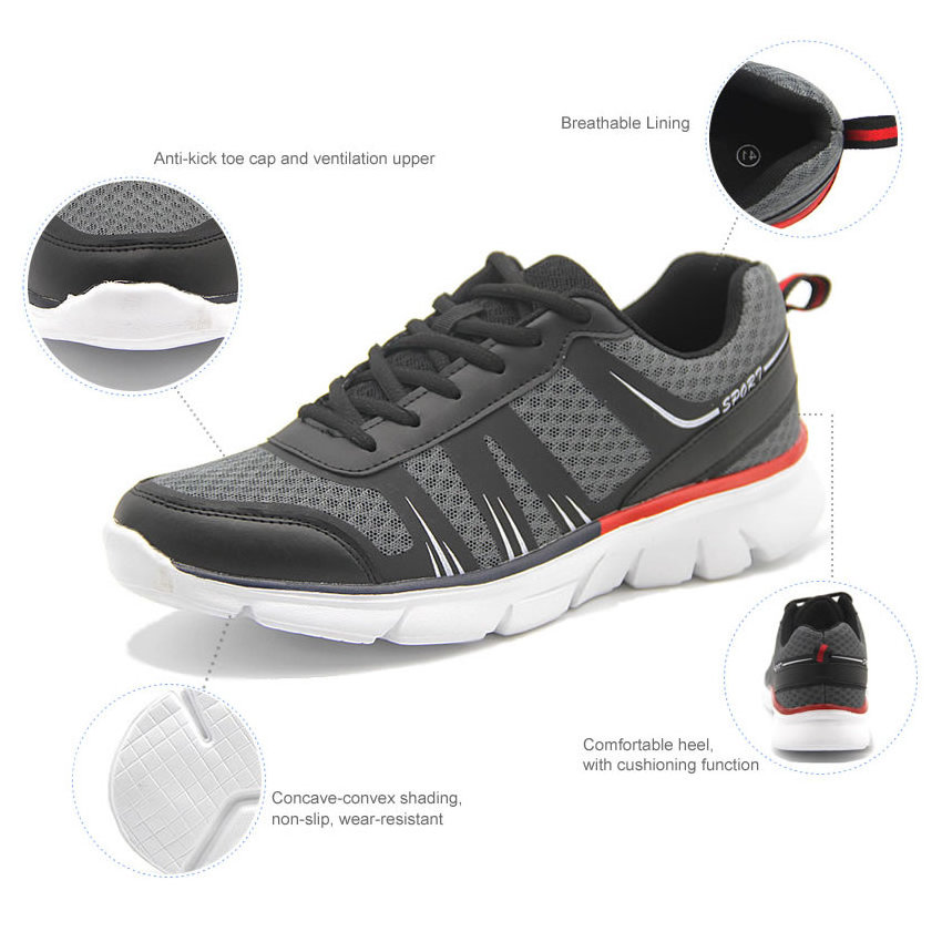 Customized lightweight comfortable running joggers sport shoes for men walking style zapatos