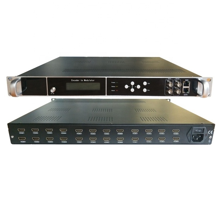 16RF Output IP to isdbt Modulator Digital IPTV to ISDBT IP/ASI to 16 carriers non-adjacent rf ISDB-T Modulator