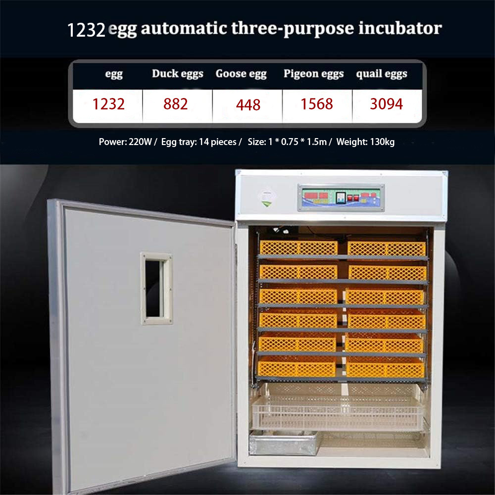 Hot selling 1232 chicken eggs hatching machine commercial incubator fully automatic