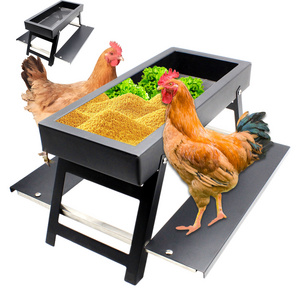 Amazon Hot Selling Poultry Feeder Chicken Feeding Table Stainless steel feeder for sale