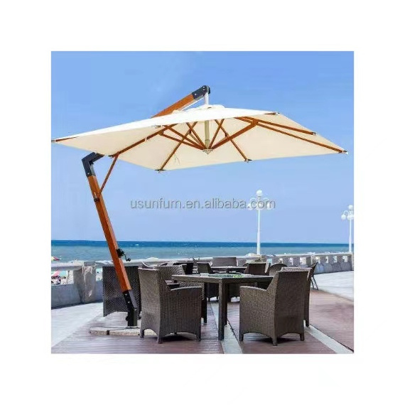 Garden Beach Straight Umbrella Base Outdoor Parasol Round Resin Stand For Backyard Poolside Lawn And Garden Granite Base