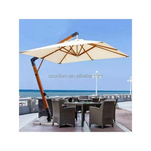 Garden Beach Straight Umbrella Base Outdoor Parasol Round Resin Stand For Backyard Poolside Lawn And Garden Granite Base