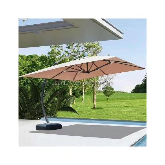 New Design Square Patio Large Lightweight Outdoor Umbrella Granite Base Accessory