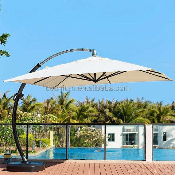 New Design Square Patio Large Lightweight Outdoor Umbrella Granite Base Accessory