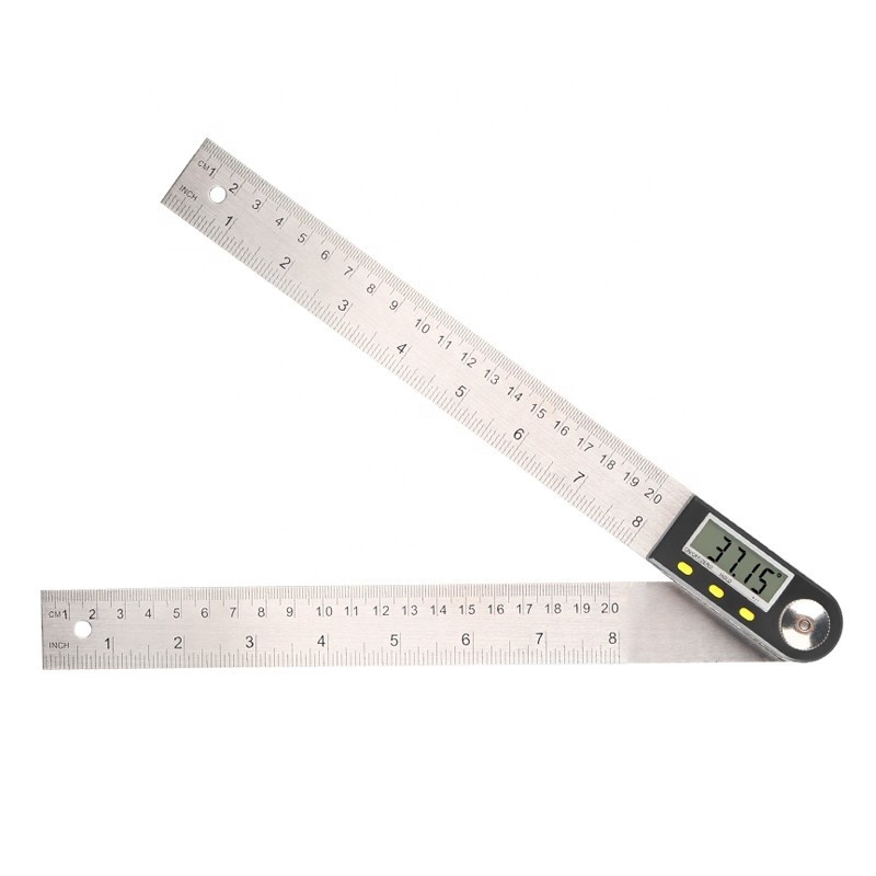 0-300mm 2 in 1 large LCD screen 8'' Plastic Digital angle finder Electronic protractor ultra energy efficient