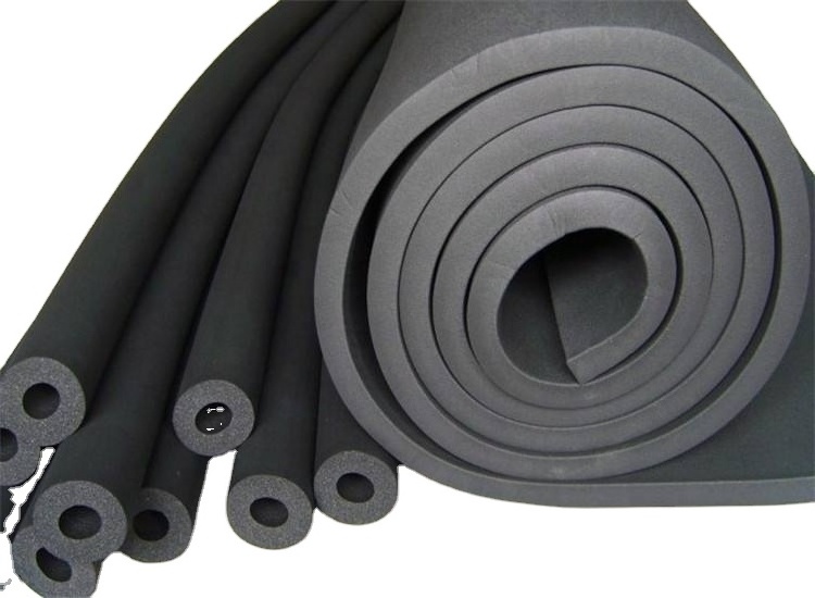 HAVC duct insulation materials closed cell NBR air conditioning cooper pipe rubber foam insulation