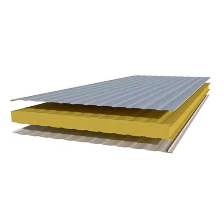 Cheap easy installation building materials Heat Insulation fireproof rock wool EPS Sandwich Panels for wall