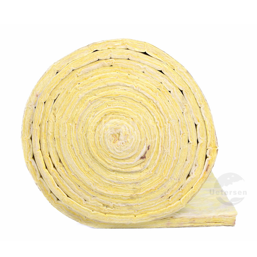 Fireproof Aluminum Foil Faced duct heat insulation 50mm soundproof glass wool roll blanket