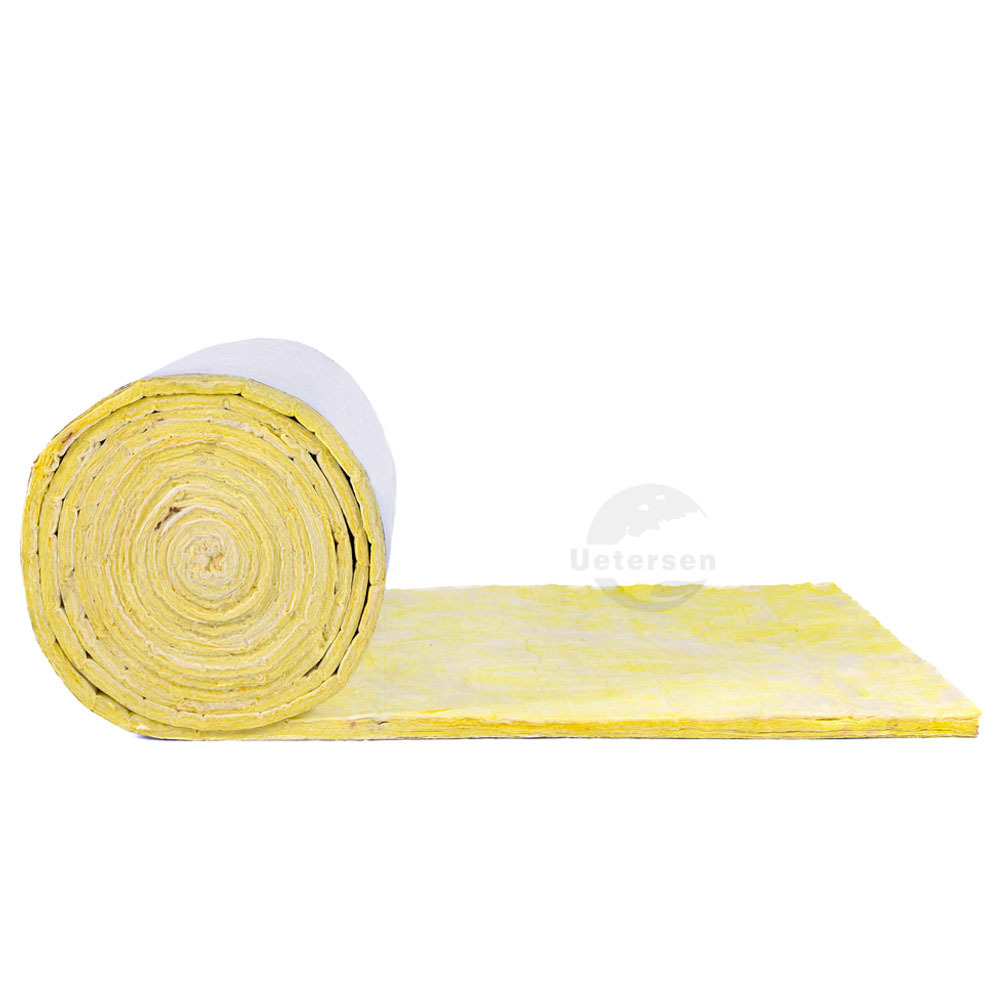 Fireproof Aluminum Foil Faced duct heat insulation 50mm soundproof glass wool roll blanket