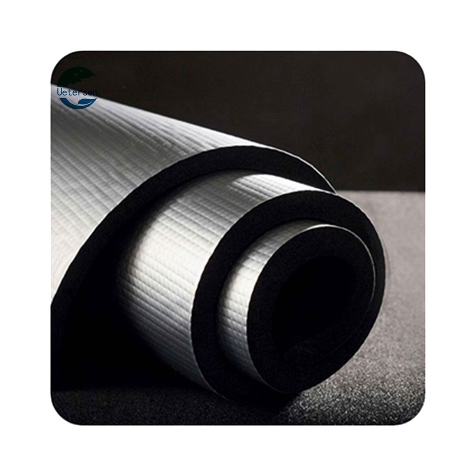 HVAC system sound deadening thermal insulation closed cell NBR flexible Rubber Foam sheet Tube / Pipe Insulation