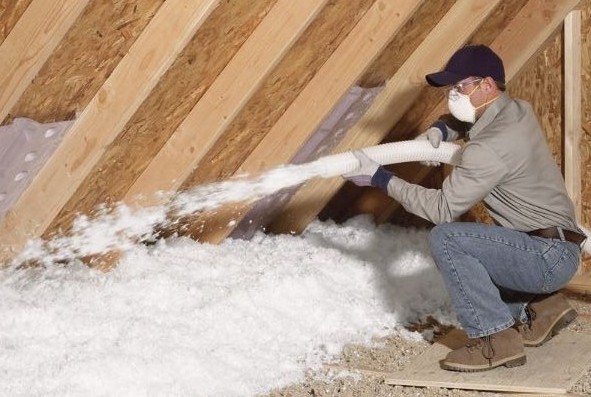 Loose filled fiberglass insulation blow-in fiber glass wool insulation for attic insulation