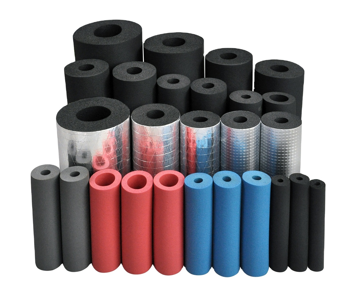 HVAC system sound deadening thermal insulation closed cell NBR flexible Rubber Foam sheet Tube / Pipe Insulation