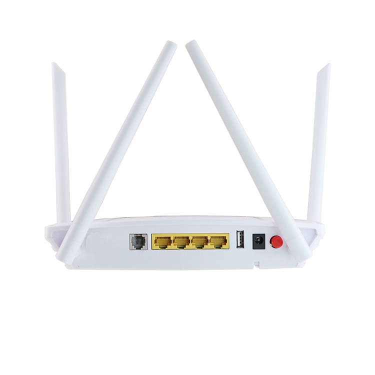 UT-XP6489 ZAX279128S chipset 4GE Ports + 1POTS + Wifi 2.4G&5.8G PON ONU with 4pcs Antenna