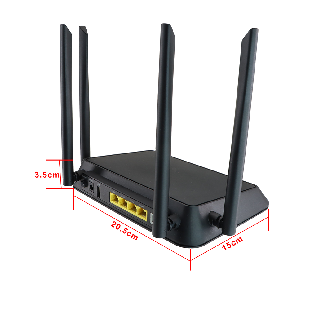 China Factory 4GE+1POTS+WIFI 2.4G&5.8G 3000Mbps XPON ONU AX3000 WIFI 6 Mesh Router ONU ONT