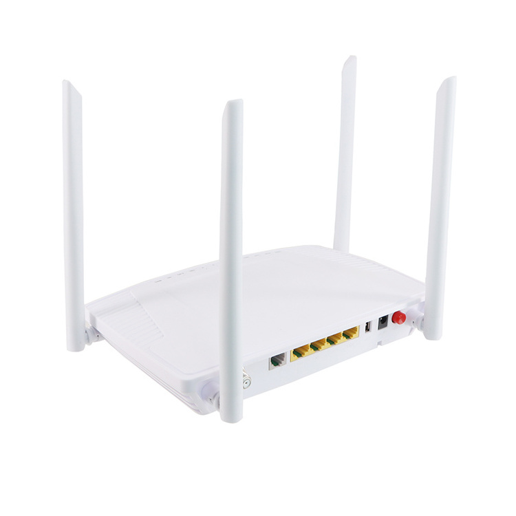 UT-XP6489 ZAX279128S chipset 4GE Ports + 1POTS + Wifi 2.4G&5.8G PON ONU with 4pcs Antenna