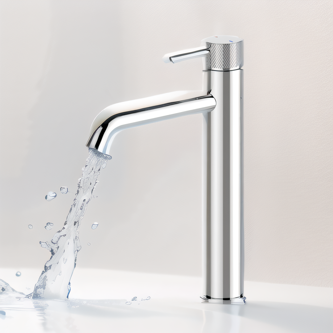 GMA3566 Hot Sale Single Handle Hot And Cold Water Desk Mount Table Top Bathroom Knurling Taps Sink Basin Mixer Faucet Tall