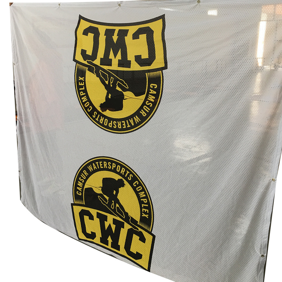 outdoor custom polyester scrim fabric mesh banner