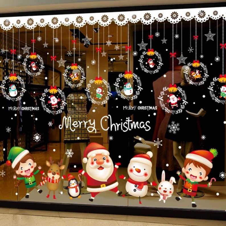 Factory Supplying Christmas Decoration Sticker Wall Window Sticker