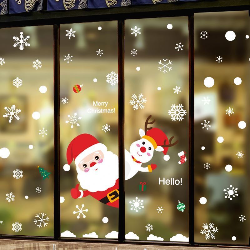 Factory Supplying Christmas Decoration Sticker Wall Window Sticker