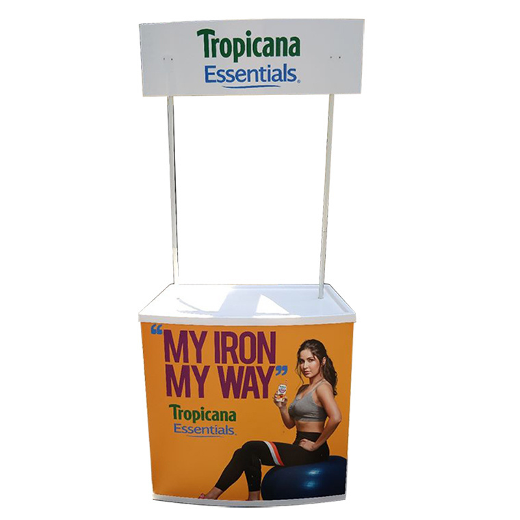 advertising promotion promotional counter table fashion exhibit booth design