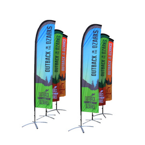 Polyester Feather Flag Promotional usage Advertising exhibition event outdoor Flying Beach Flag banner stand , Teardrop Flag