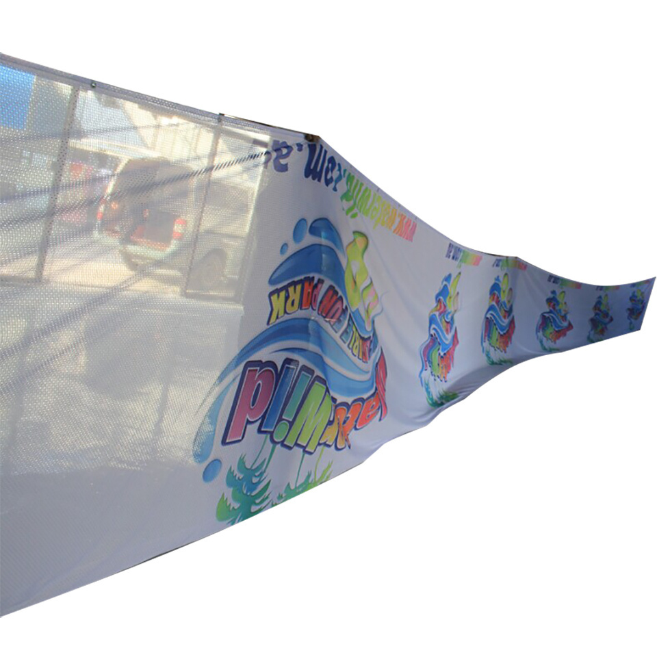 outdoor custom polyester scrim fabric mesh banner