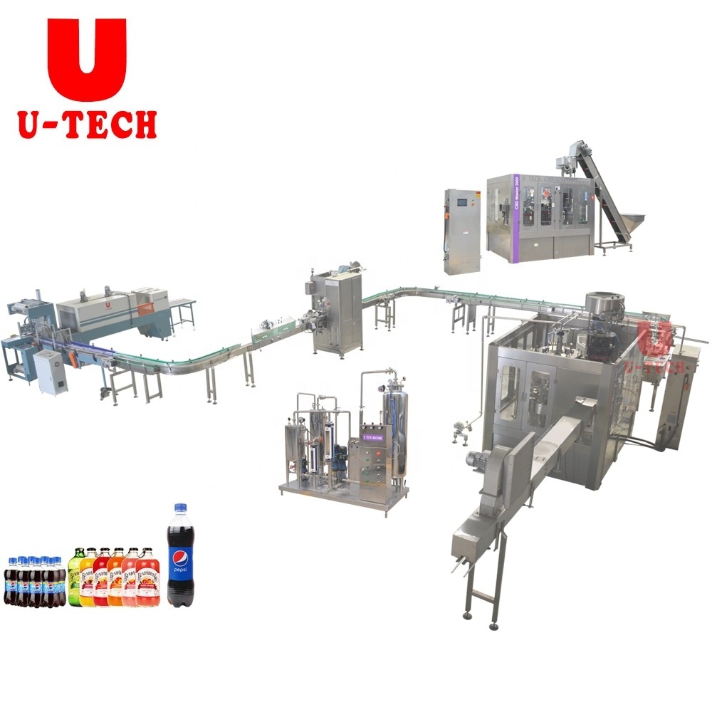 Nigeria Industrial Filling Line For Plastic ampoule Soda Making Bottling machine / Beverage soft drink manufacturing equipment