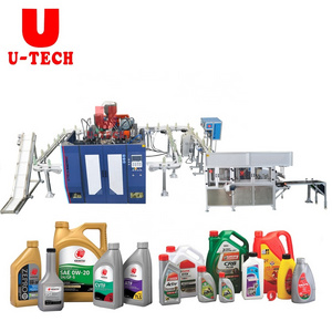 Double station hdpe 1 4 5 Liter engine oil canister jerrycan extrusion blow mould machine plastic bottle making machines