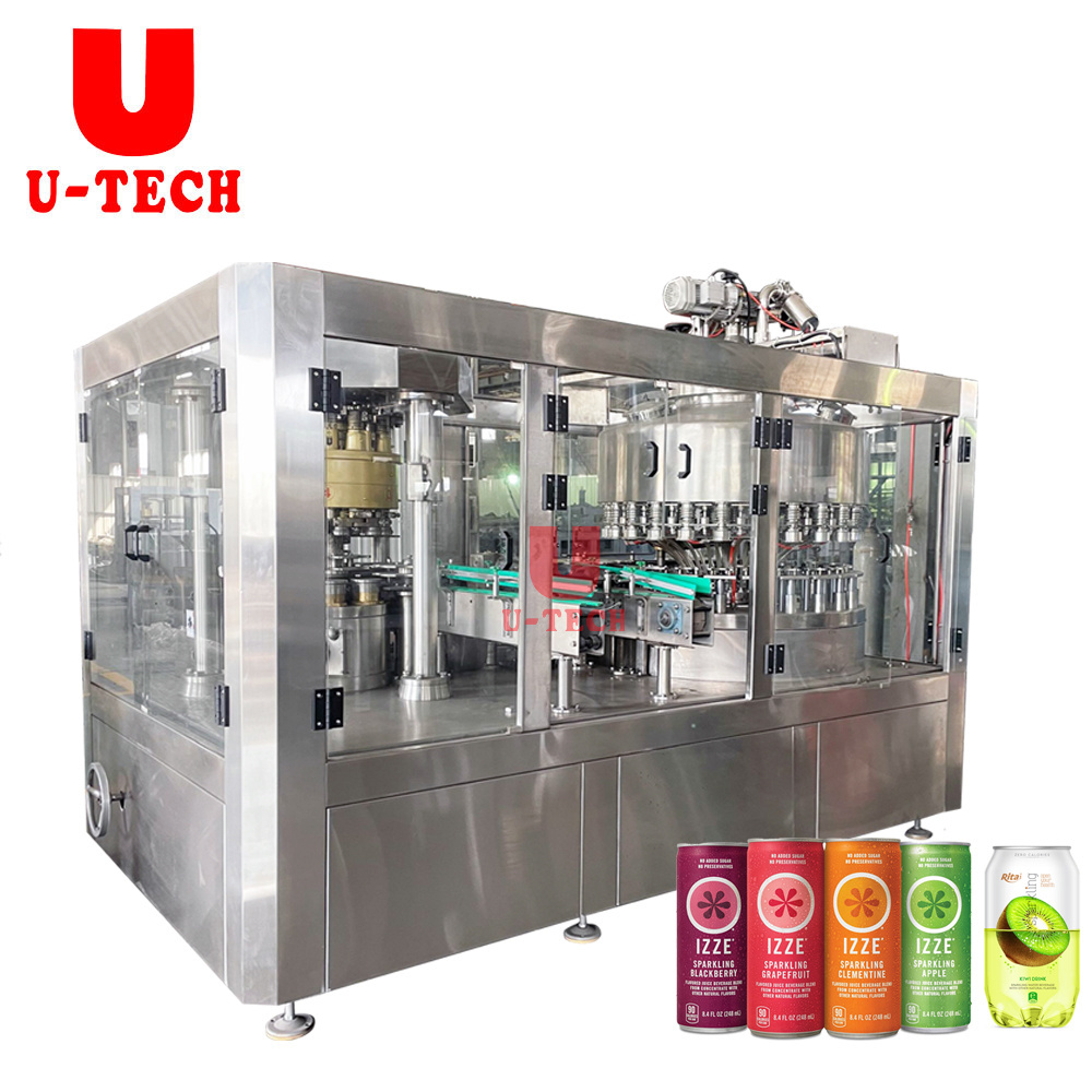 fully automatic 2021 new small business aluminum beverage cans filling machines beer bottling line